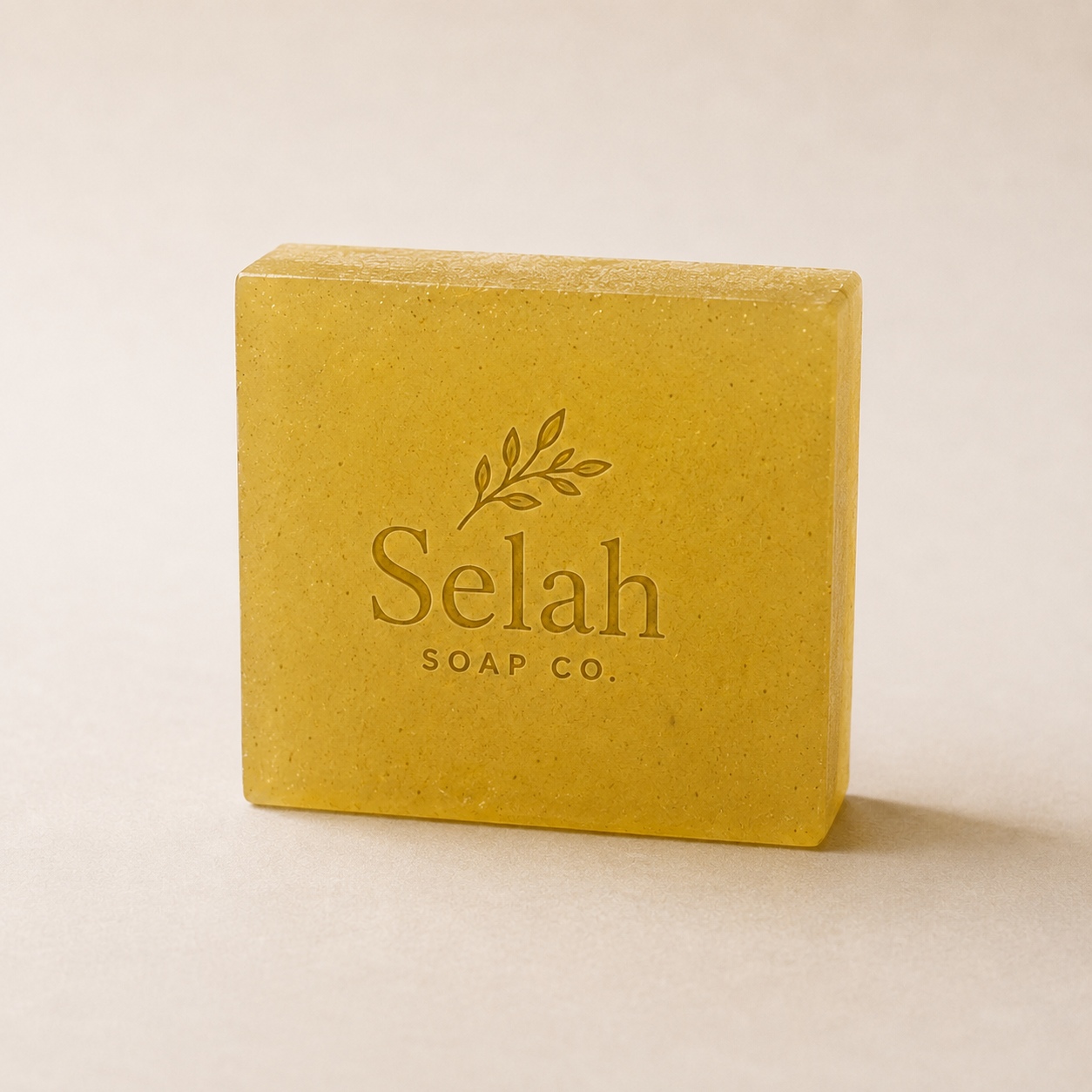 Angled view of Chosen soap
